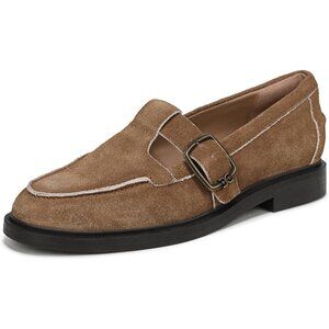 Sam Edelman Womens Light Terra Leather Rounded Toe Ankle Buckle Elaina Loafer